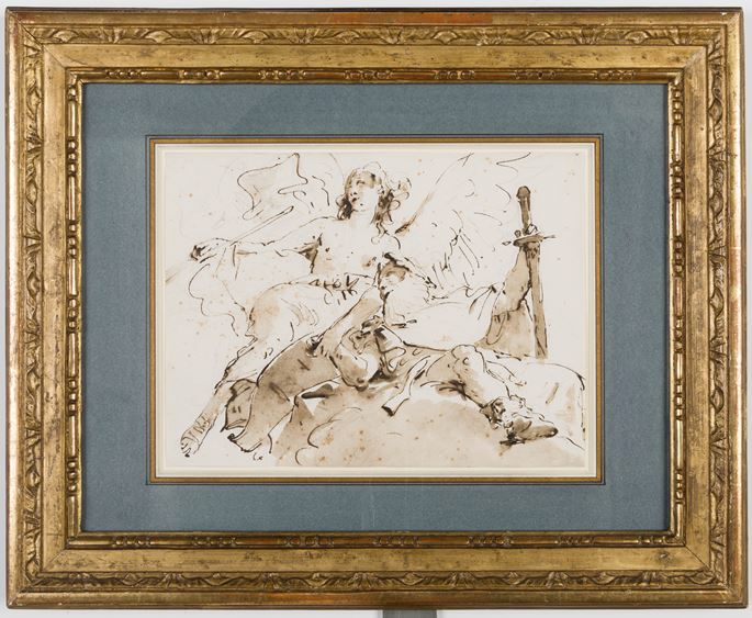 Giovanni Battista Tiepolo - Allegorical Figures of Valour and Fame: The Apotheosis of a Warrior | MasterArt
